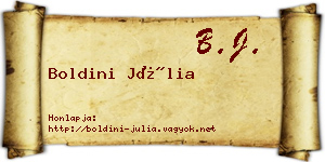 Boldini Júlia névjegykártya